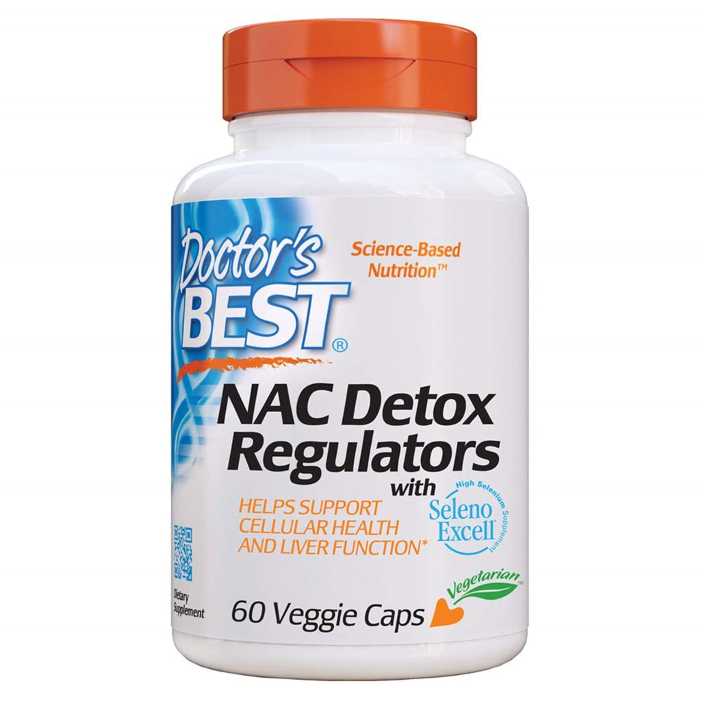 Doctor's Best NAC Detox Regulators with Seleno Excell, Non-GMO, Vegetarian, Gluten Free, Soy Free, 60 Veggie Caps