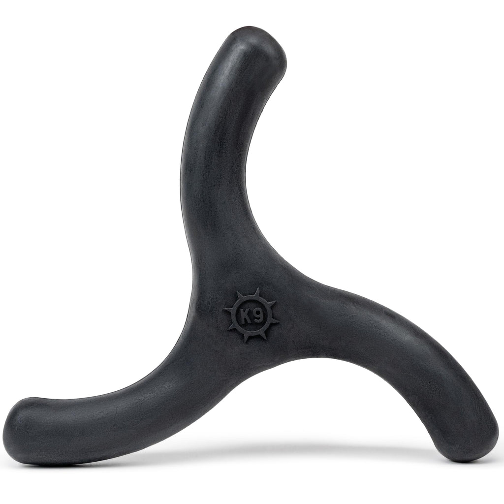 Monster K9 Ultra Durable Boomerang Dog Toy - Medium & Large Breed - for Super Aggressive Power Chewers - Tough & Strong, Extreme Heavy Duty Natural Rubber - Fetch, Tug, & Chew - 8" Dia.