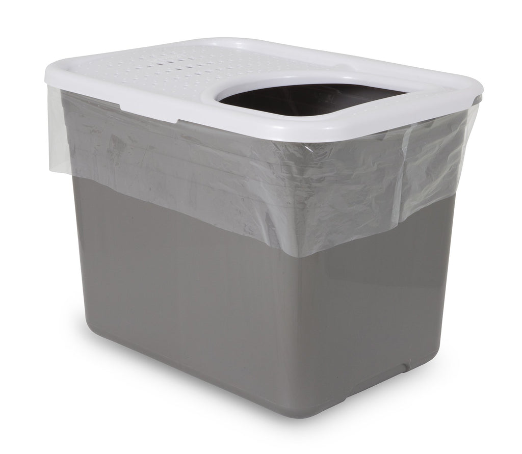 Petmate TOP ENTRY LITTER PAN LINERS Dark Grey 8 Count (Pack of 1)