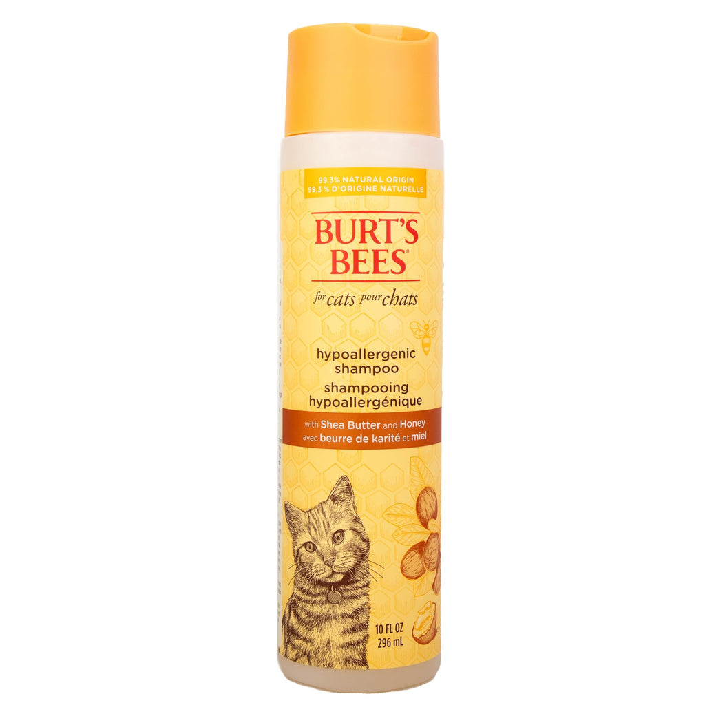 Burt's Bees for Pets Hypoallergenic Shampoo for Cats with Shea Butter and Honey, 99.7% Natural Origin Formulas, Pet Shampoo for Cats, Gentle Cat Shampoo, Cat Shampoo for Itchy Skin, 10 oz