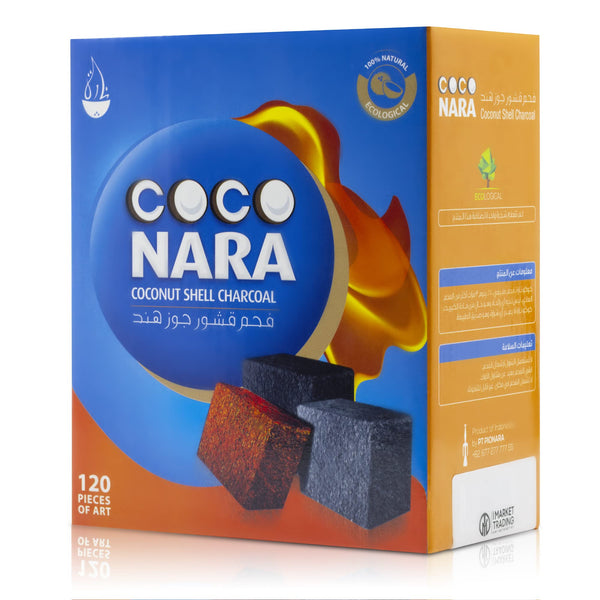 CocoNara Hookah Shisha Natural Charcoals, 120 Count