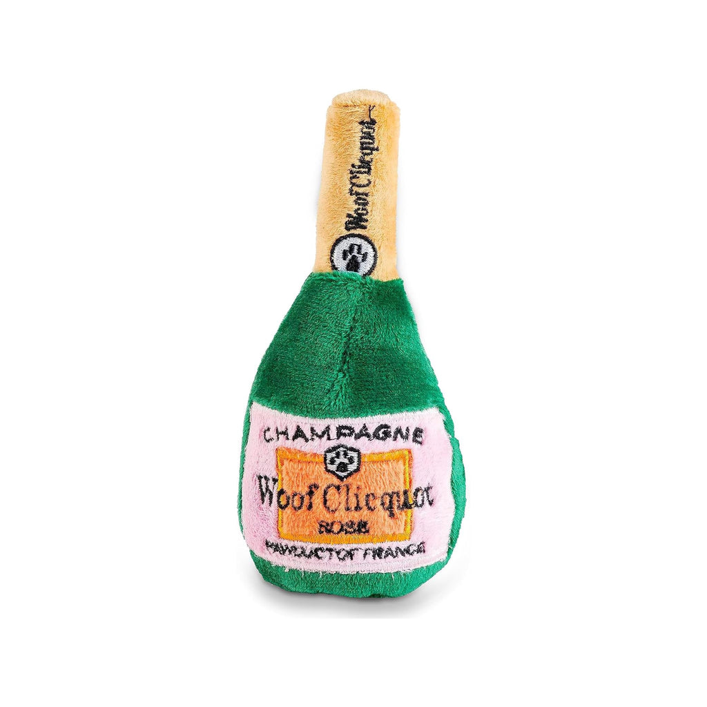 Haute Diggity Dog Woof Clicquot Rose', Plush Designer Dog Toys with Interactive Squeaker, Stimulating Pet Enrichment, Machine-Washable & Safe Materials for All Breeds, Size Small