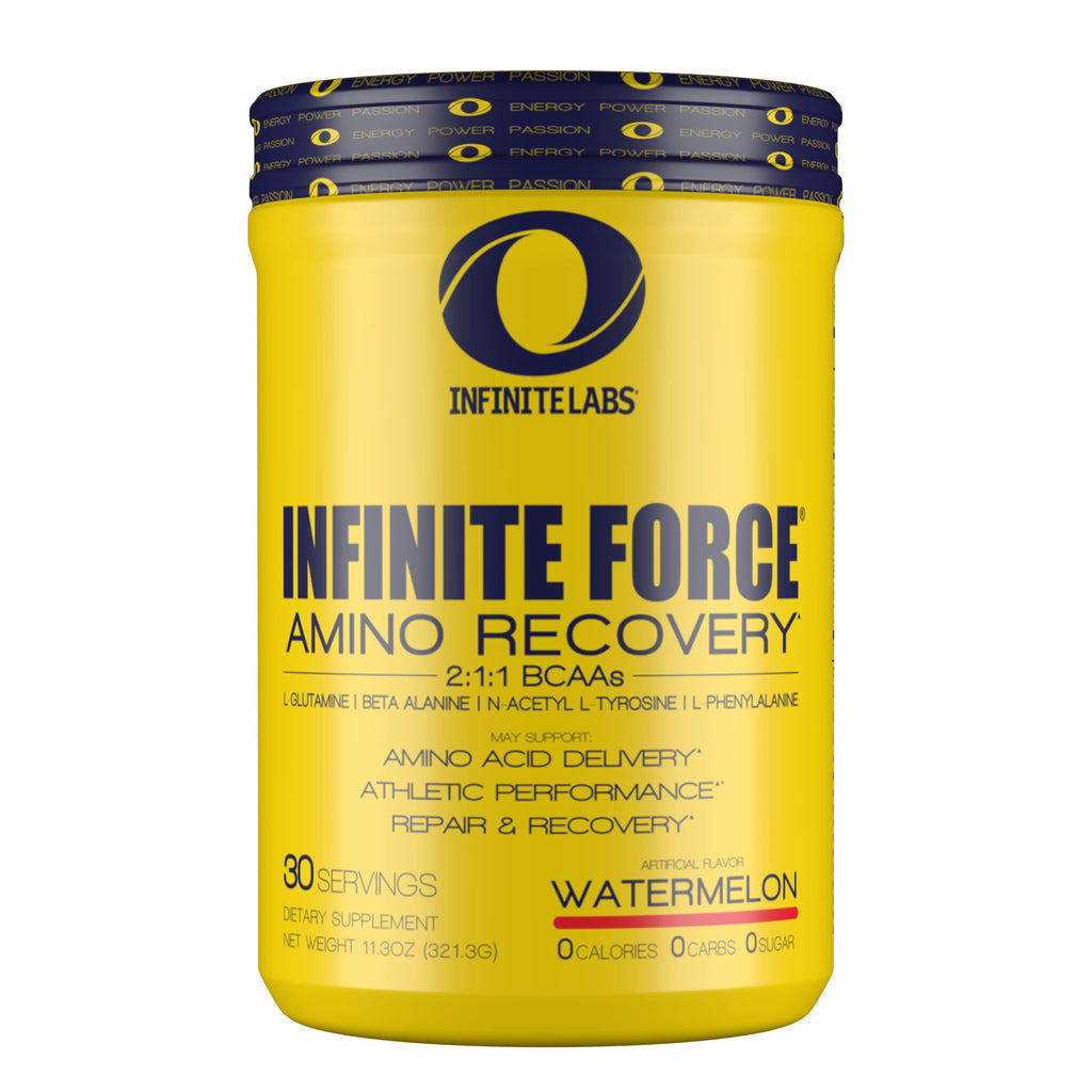 Infinite Force BCAA Amino Recovery, 6gms of Amino Acids, Caffeine Free, Electrolyte Powder for Hydration -30 Servings