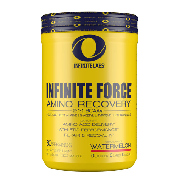 Infinite Force BCAA Amino Recovery, 6gms of Amino Acids, Caffeine Free, Electrolyte Powder for Hydration -30 Servings