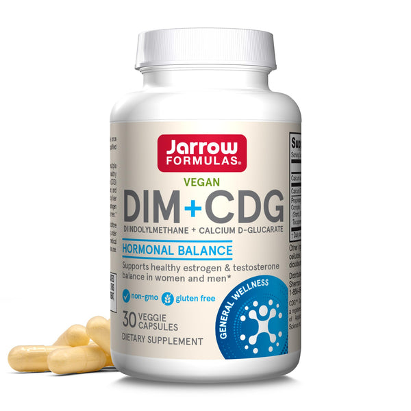 Jarrow Formulas DIM + CDG, Dietary Supplement, Liver Detox Support for Healthy Hormone Regulation and General Wellness, 30 Veggie Capsules, Up to a 30 Day Supply