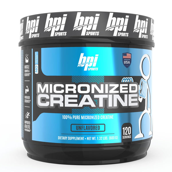 BPI Sports Micronized Creatine - Increase Strength - Reduce Fatigue - Lean Muscle Building - 100% Pure Creatine - Better Absorption - Supports Muscle Growth - Unflavored - 120 Servings - 21.16 Ounce