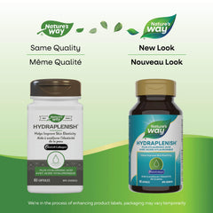 Nature’s Way Hydraplenish, with Unique BioCell Collagen, Hyaluronic Acid, Supports Healthy Skin*, Promotes Skin Collagen Production*, Promotes Skin Elasticity,* 60 Capsules (Packaging May Vary)