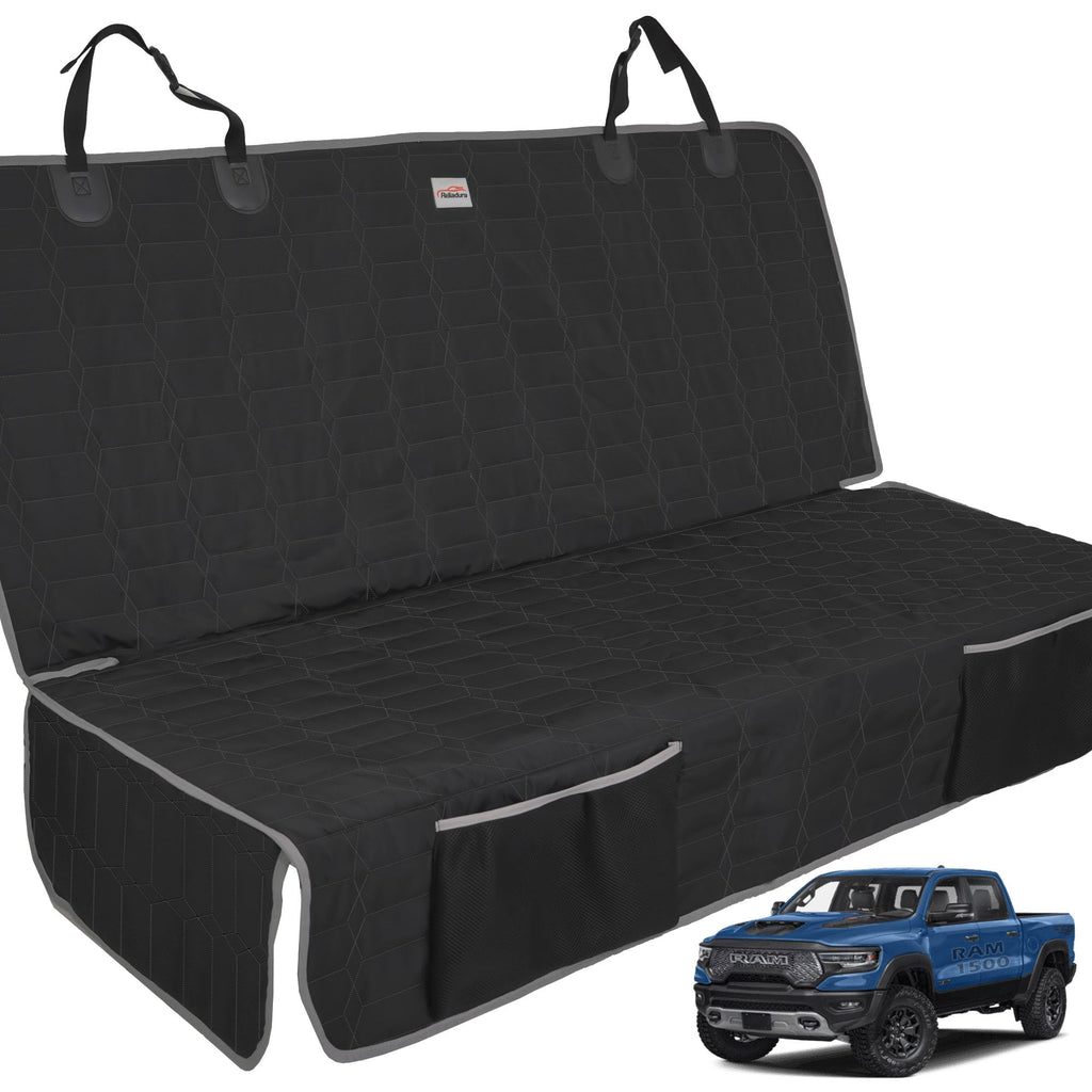 Reliadura Dog Car Seat Cover for Back Seat,Washable Bench Seat Cover for Truck,Nonslip Backseat Cover Protector for F150/Ram1500/GMC Sierra/Toyota/Chevrolet Silverado,Car Seat Covers for Dogs
