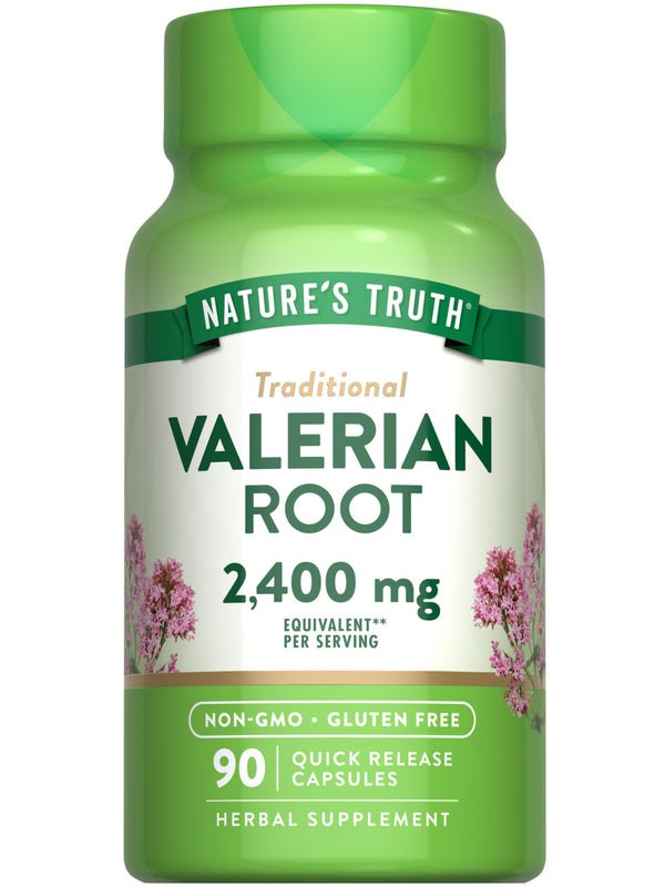Nature's Truth Valerian Root Capsules | 2400mg | 90 Count | Non-GMO & Gluten Free Supplement