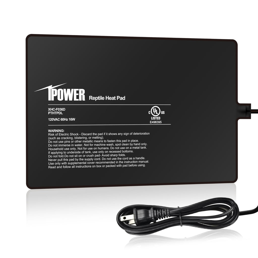 iPower 8X12 Inch Reptile Heat Pad Under Tank Heater Terrarium Warmer Heating Mat for Turtles Lizards Frogs and Other Small Animals