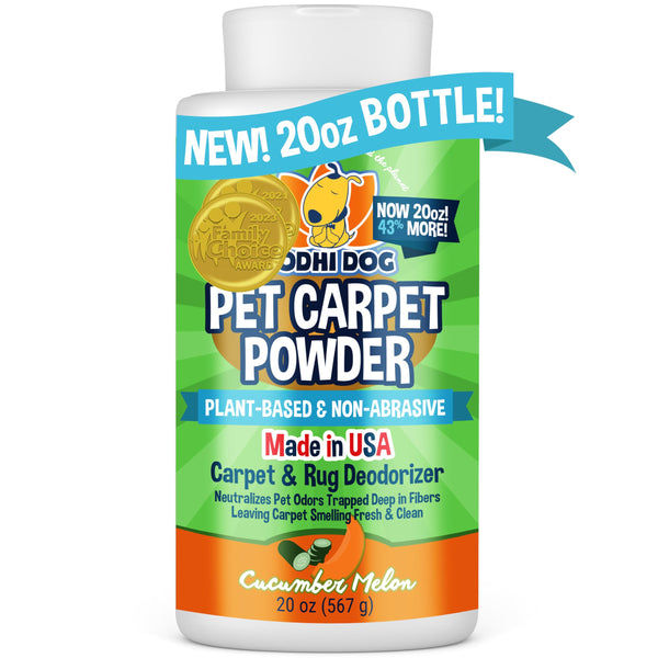 Bodhi Dog Natural Carpet Powder - Dry Pet Smell Eliminator & Urine Odor Remover - Loosens Fur & Dirt - Plant-Based and Biodegradable Room Freshener for Home with Pets - Cucumber Melon (Pack of 1)