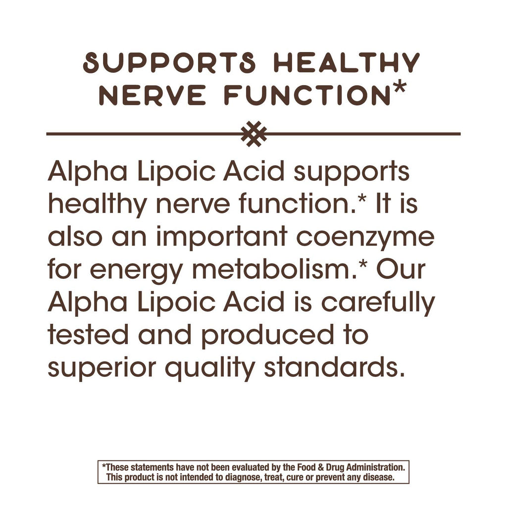 Nature's Way Alpha Lipoic Acid, Supports Healthy Nerve Function*, 600 mg per serving, 60 Capsules