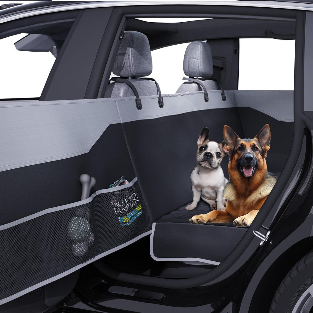 NOBLE DUCK Dog Car Seat Cover for Back Seat, Waterproof Scratch Proof Nonslip Car Seat Protector, Dog Back Seat Cover for Car, Truck and SUV-Medium Size