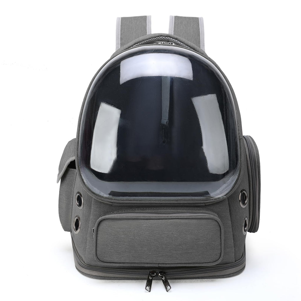 GixDix Cat Backpack Carrier for Cats and Small Dogs, Breathable Cat Bubble Backpack, Airline Approved Pet Travel Carrier for Hiking Camping Outdoor(Grey)