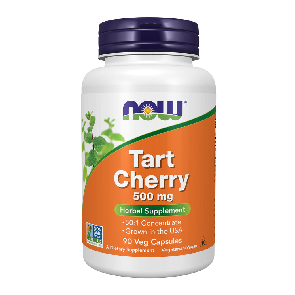 NOW Foods Supplements, Tart Cherry (Prunus cerasus) 500 mg, 50:1 Concentrate, Herbal Supplement, 90 Veg Capsules