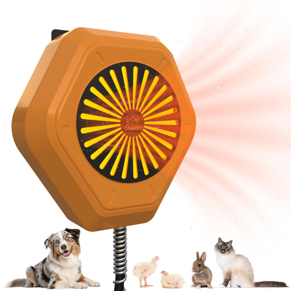 800W Dog House Heater, Pet House Heater with Over Heat Protection, Safe Dog Heaters for Outside Outdoor Dog Houses with Adjustable 2 Levels Heating&9.8FT Anti Chew Cord