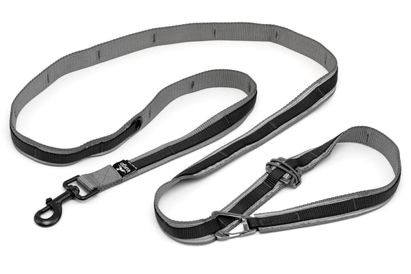 Kurgo 6 in 1 Quantum Leash, Hands Free Leash for Dogs, Running Belt Lead, Crossbody & Waist Belt Style, Reflective, Carabiner Clip, for Training, Hiking, or Jogging, 4 Colors