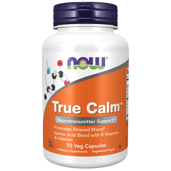 NOW Foods Supplements, True Calm™, Amino Acid blend with B Vitamins & Valerian , 90 Veg Capsules