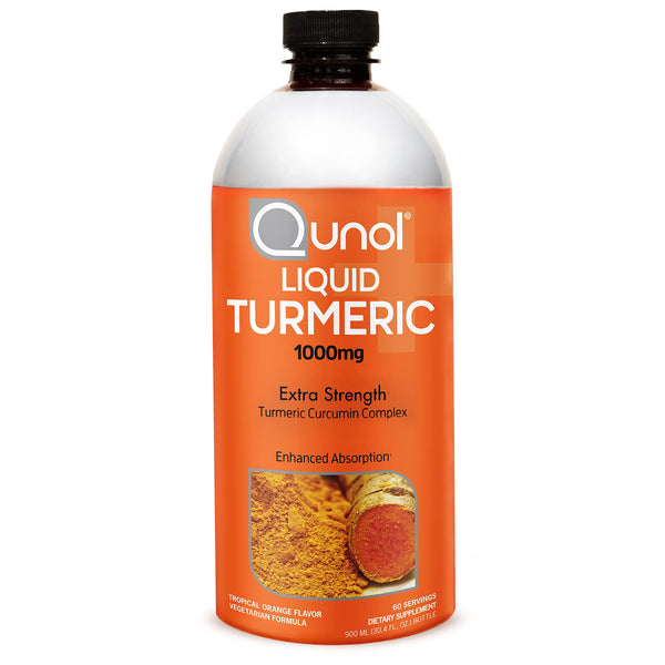 Qunol Liquid Turmeric Curcumin with Black Pepper, Turmeric Supplement 1000mg, Extra Strength, Joint Health, 60 Servings, 30.4 fl oz