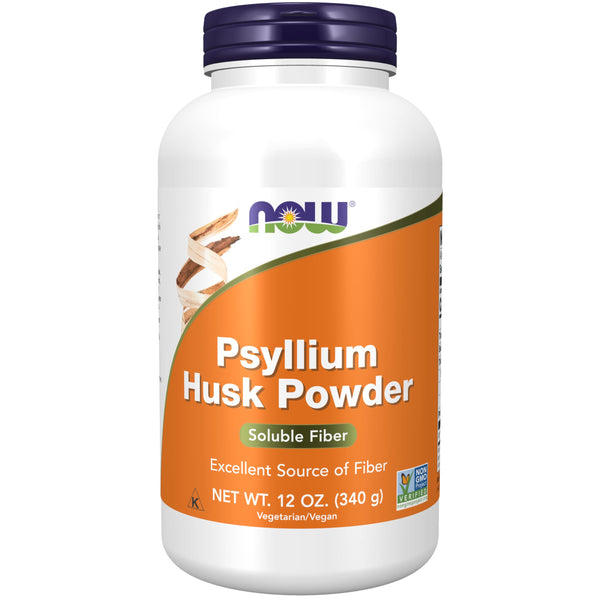 NOW Foods Supplements, Psyllium Husk Powder, Non-GMO Project Verified, Soluble Fiber, 12-Ounce