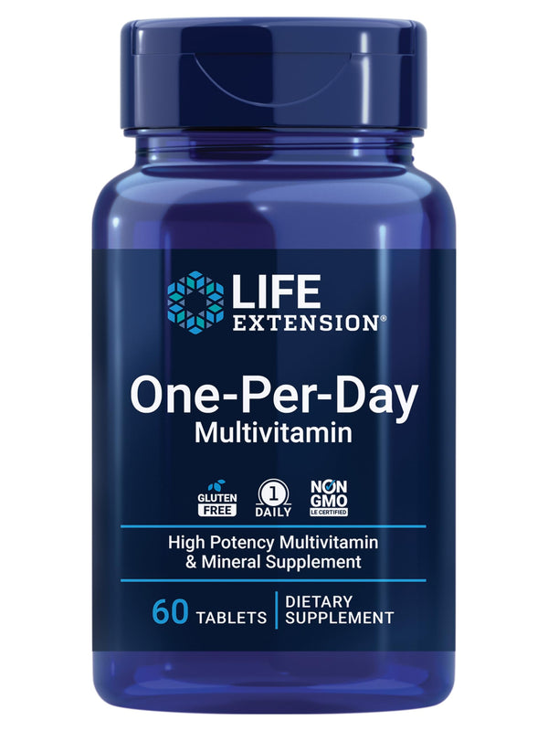 Life Extension One-Per-Day Multivitamin – Packed with Over 25 Vitamins, Minerals & Plant Extracts, Quercetin, 5-MTHF Folate & More – 1-Daily, Non-GMO, Gluten-Free – 60 Tablets