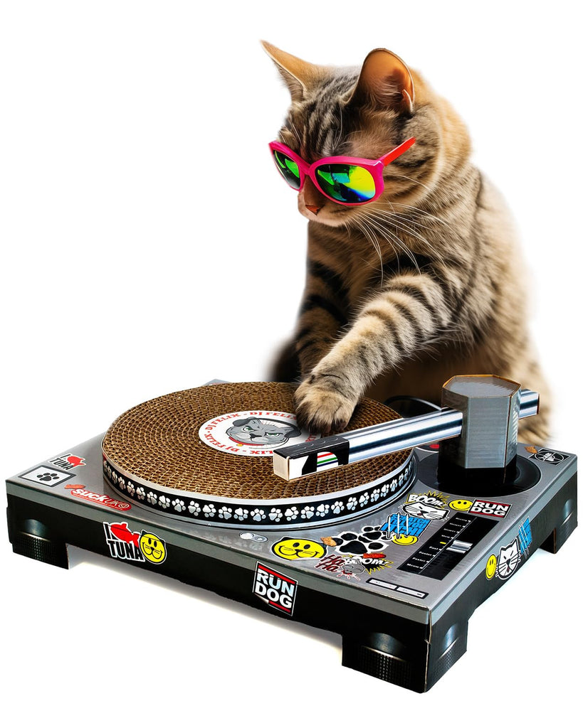 Suck UK | Cat Scratcher DJ Decks | Cardboard Cat Scratchers | Funny Cat Scratching Board | Cat Scratching Mat | Interactive Cat Toy & Kitten Toys | Cat Furniture | Cat Gifts | Novelty Gifts for Cats