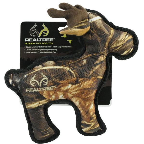 Hyper Pet Realtree Moose Interactive Dog Toy, Camo, for All Breed Sizes