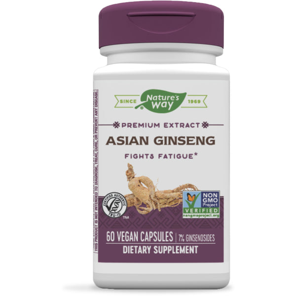 Nature's Way, Premium Herbal Asian Ginseng, Fights Fatigue*, 60 Capsules