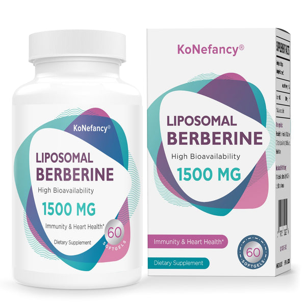 Berberine HCL Supplement 1500mg - High Bioavailability Liposomal Berberine Capsules for Women and Men, AMPK Activator