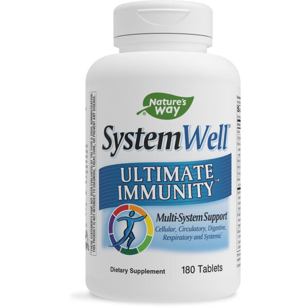 Nature's Way Systemwell Ultimate Immune*, Multi-System Blends with Vitamins C, A, & D, Zinc, and Selenium, 180 Tablets
