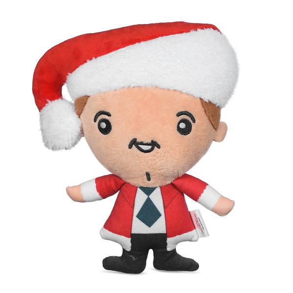 Warner Bros National Lampoon's Christmas Vacation Clark Griswold Dog Toy 9' Holiday Plush Squeaker | Officially Licensed NL Pet Product | Holiday Dog Toys