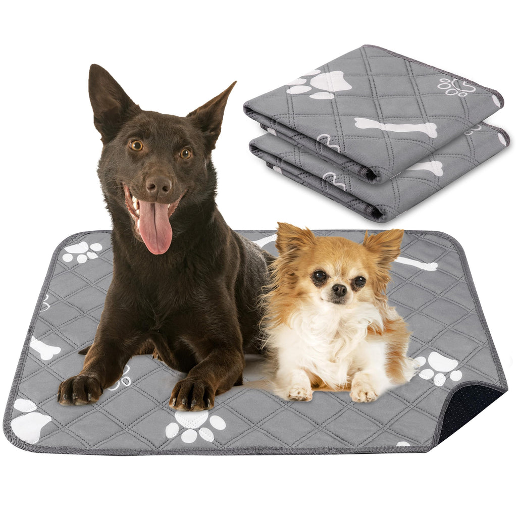 PatiencET Washable Pee Pads for Dogs, 18'' x 24" Reusable Puppy Pads with Super Absorbent for Pet Training, Housebreaking and Incontinence, 2 Pack Puppy Potty Pads with Waterproof Bottom