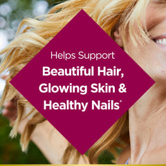 Nature's Bounty Optimal Solutions Advanced Hair, Skin, Nails, 2X Biotin, 80 Strawberry Gummies