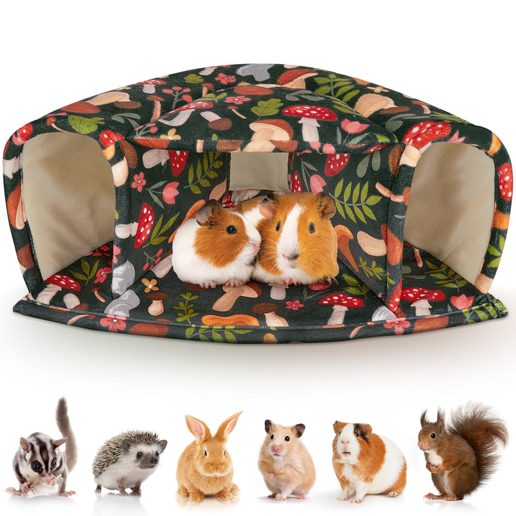Unicorn Catcher Guinea Pig Hideout - Large Cozy Bed, Warm House, Washable Tunnel Accessories for Small Pets: Hamster, Chinchilla, Bunny