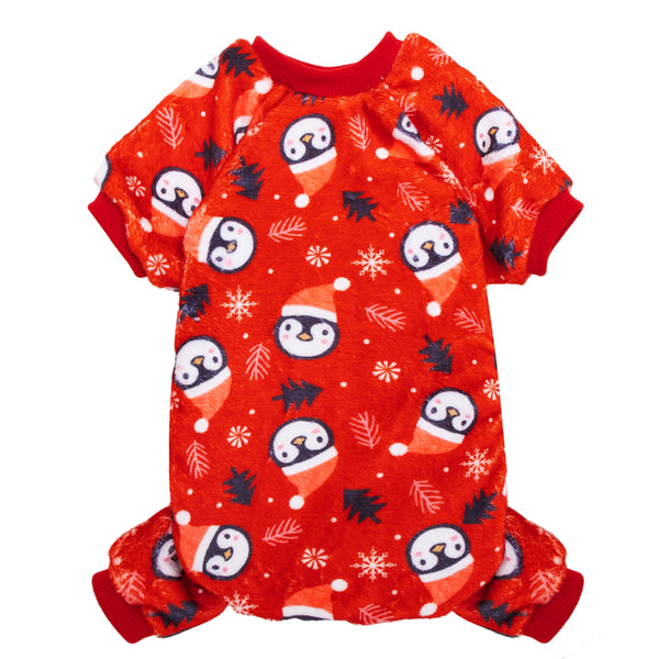 ORZECHKO Christmas Dog Pajamas for Small Dogs, Fleece Warm Winter Cute Puppy Pjs Clothes Jumpsuit, Pet Onesies Holiday Dogs Apparel Christmas Costume