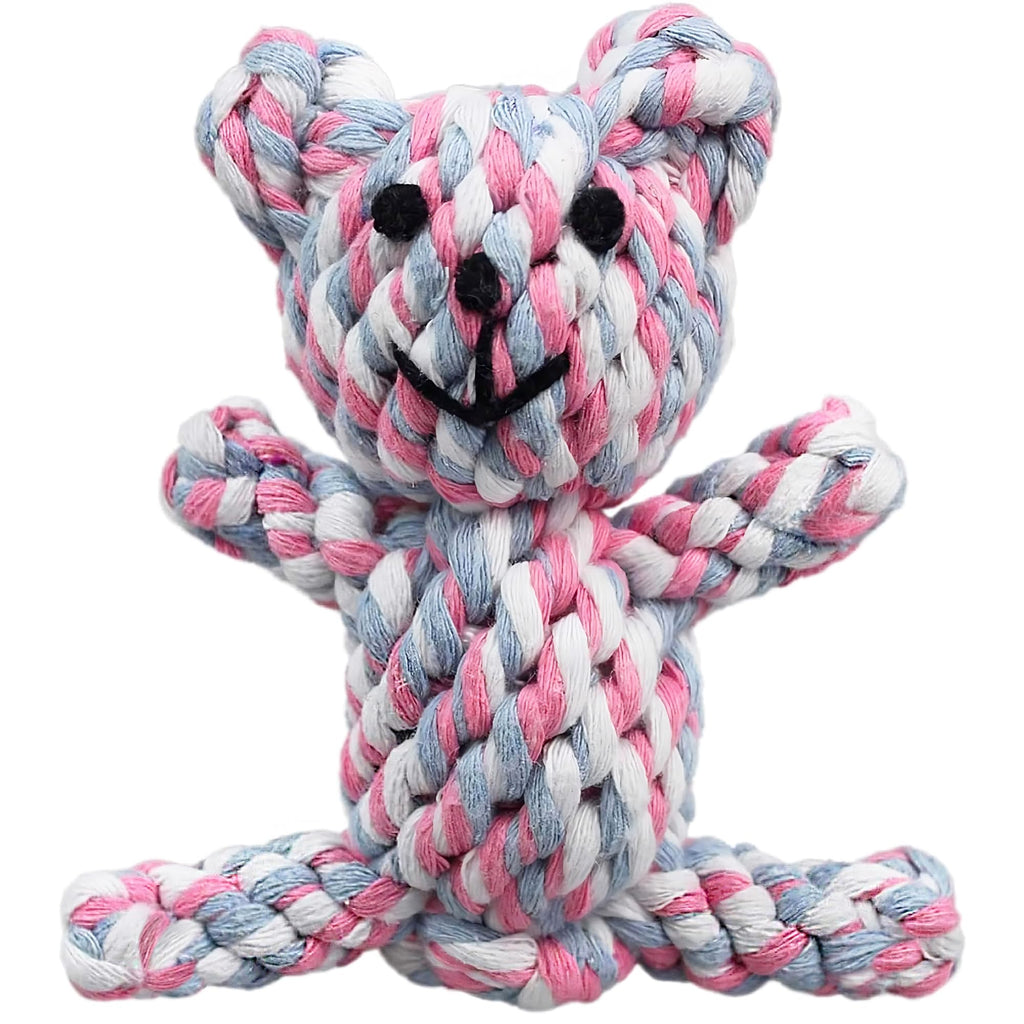 SunGrow Teddy Bear Teething Toy - Knotted Rope for Medium & Small Dogs, Puppy Tug of War, Pull Toy for Large Dogs, Cotton Rope for Teeth Cleaning
