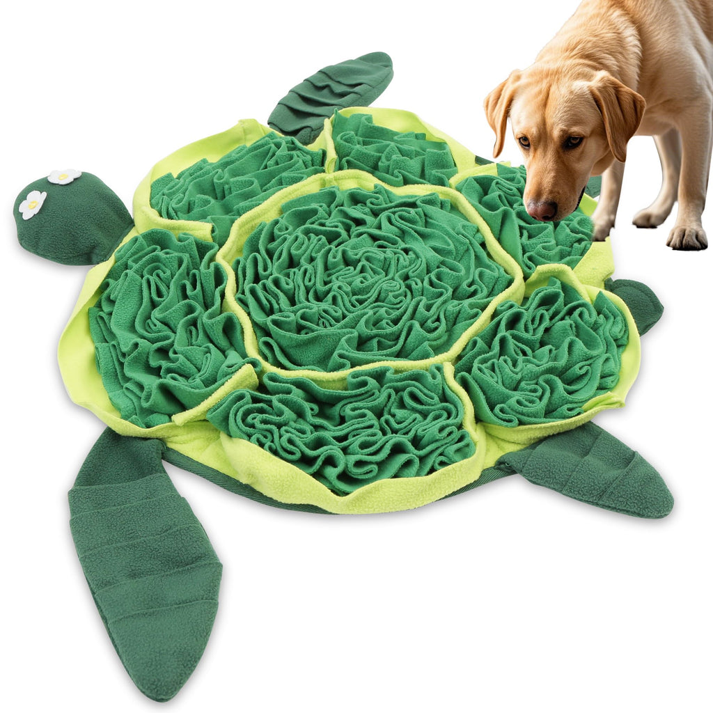 FLERDMAU Snuffle Mat for Dogs Toys - Dog Toys to Keep Them Busy | Dog Puzzle Slow Feeder Treat Toy | Interactive Dog Toys and Dog Feeding Mats | Dog Lick Mat Enhancement (Green)
