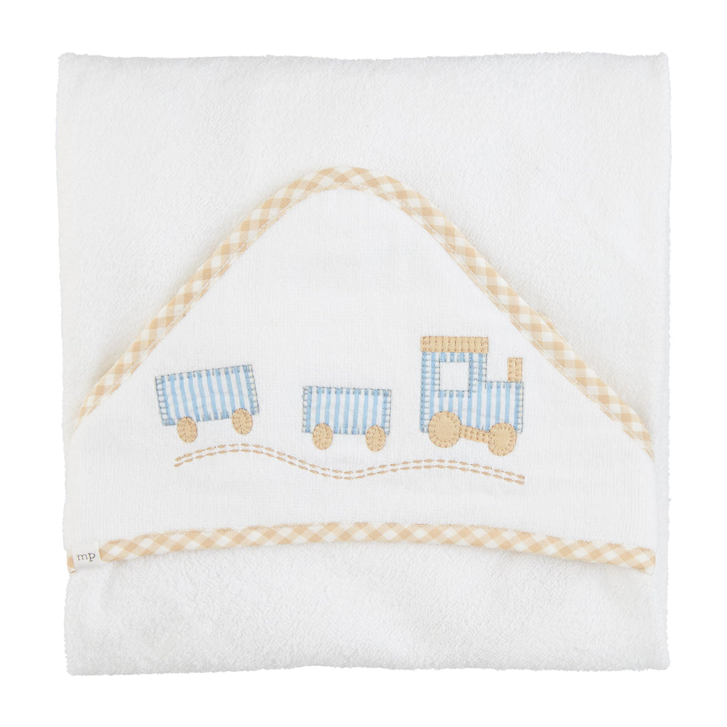 Mud Pie Kids Train Hooded Towel; 30" X 30"