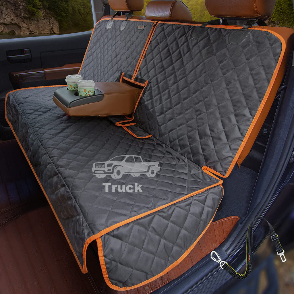iBuddy Dog Seat Cover for Truck Waterproof Truck Back Seat Protector for Kids Without Smell Heavy Duty and Nonslip Pet Bench Seat Cover for Chevrolet Silverado/GMC/Ram/Ford F150 F250 F350