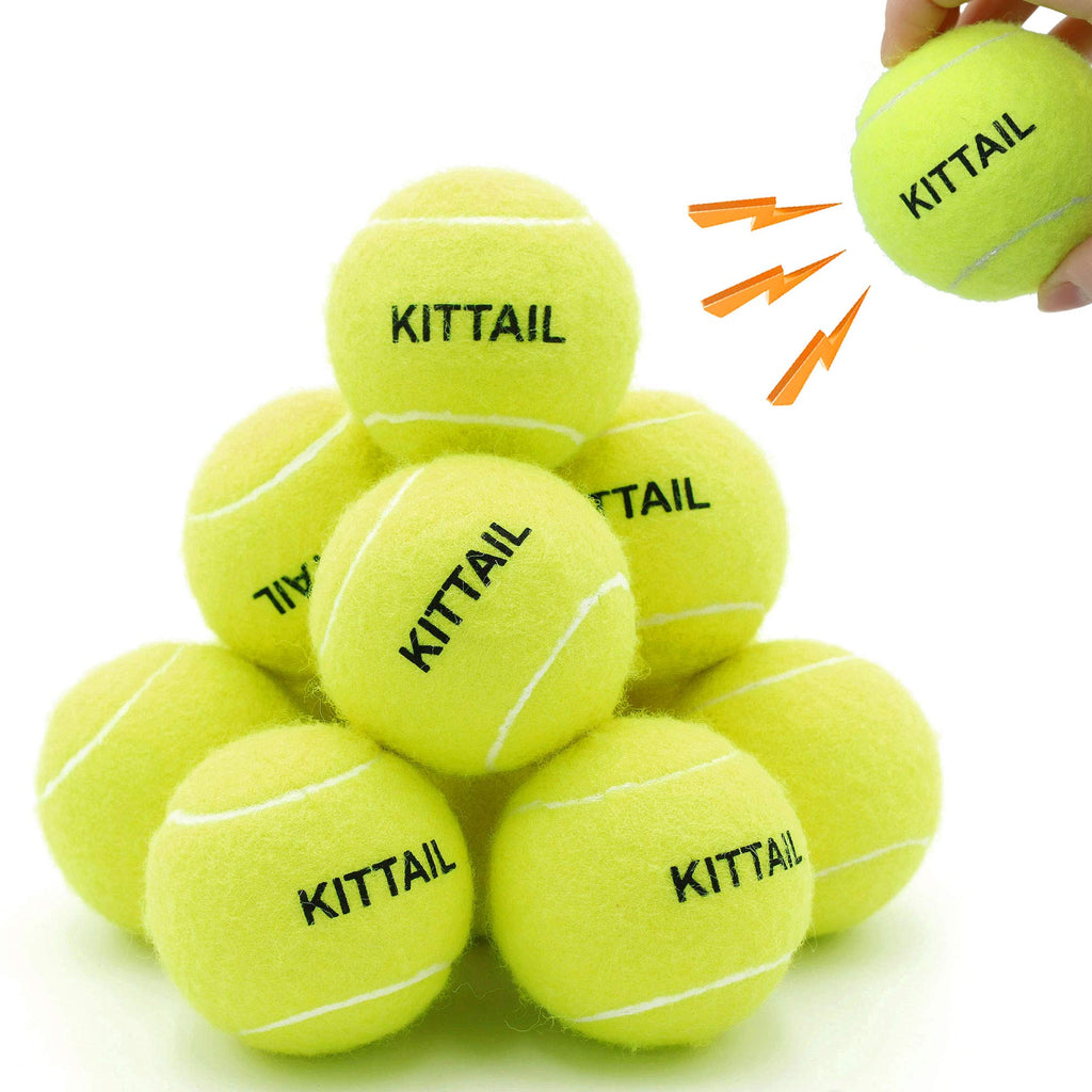 KITTAIL 12 Pcs Squeaky Tennis Balls for Dogs - 2.58" Interactive Doggy Toys - Mini Safe, Durable for Small Medium Large Dogs Training Playing, with 1 Reusable Carry Bag