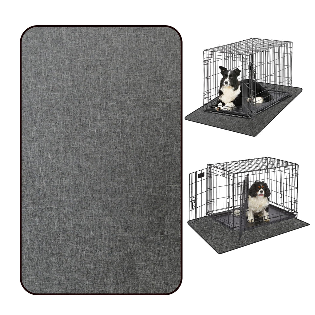 Dog Crate Mat Liner, Washable Pee Pads for Dogs, Absorbs Urine, Non-Slip, Waterproof Under Dog Crate Mat Floor Protector for Kennel Training, Protects Floors from wear and Scratches, (29"x48")
