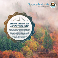 Source Naturals Wellness Herbal Resistance Liquid Immune Defense Supplement and Immunity Booster with Echinacea, Elderberry and Yin Chiao - 4 Fluid Oz
