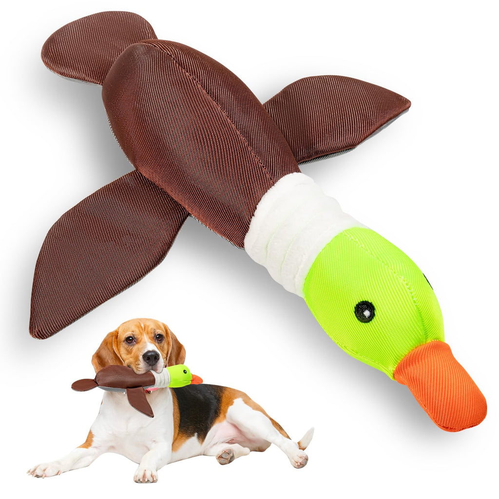 Sedioso Dog Plush Toy for Aggressive Chewer, 10 Times Durablity Dog Squeaky Toy, Though Large Stuffed Animal Dog Toys, Big Dog Toys for Small, Medium, Large Breed(Duck)