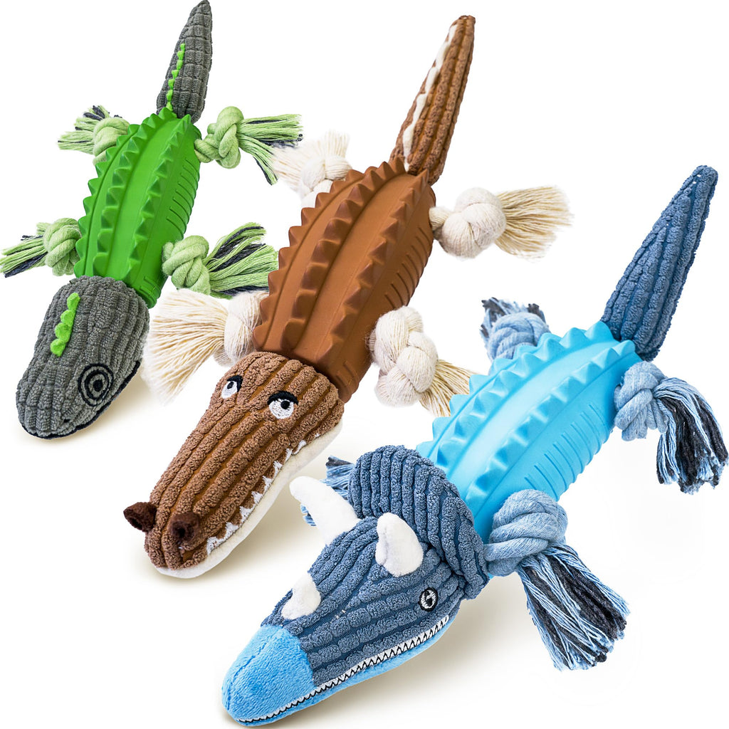 LEGEND SANDY Dog Toy for Aggressive Chewers, Squeaky Dog Toys for Large Breeds, 3 Pack to Keep Them Busy, Plush Stuffed Animals Doggie Chew Toy for Large Breeds, Puppy Chew for Teething