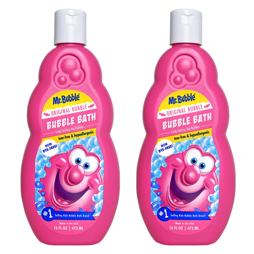 Mr. Bubble Original Bubble Bath - Great for Your Baby, Kids, and Adults - Hypoallergenic, Tear Free Bubble Bath Solution (2 Bottles, 16 fl oz Each)