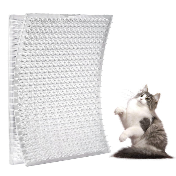 Zipcase 8 Pack Scat Mat for Cats - 13 x 16 Inch Updated Dual Length Cat Deterrent Mat with Narrower & Denser Spikes, More Effective for Indoor & Outdoor Humane Cat Repellent Fence