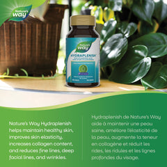 Nature’s Way Hydraplenish, with Unique BioCell Collagen, Hyaluronic Acid, Supports Healthy Skin*, Promotes Skin Collagen Production*, Promotes Skin Elasticity,* 60 Capsules (Packaging May Vary)