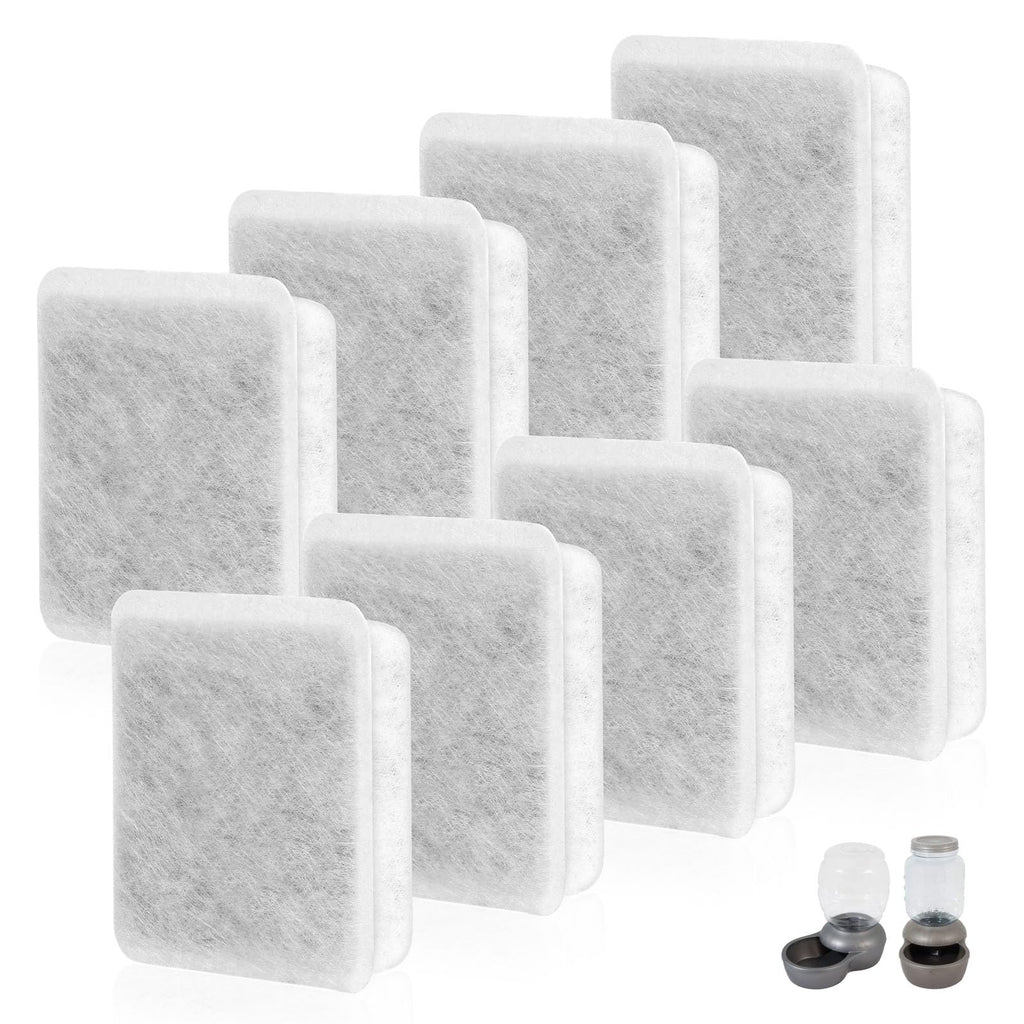 Pet Fountain Charcoal Water Filter Replacement, Dog Cat Water Bowl Filter Pet Water Filter Fit for Gravity Waterer Bowls Pack of 8