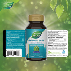 Nature’s Way Hydraplenish, with Unique BioCell Collagen, Hyaluronic Acid, Supports Healthy Skin*, Promotes Skin Collagen Production*, Promotes Skin Elasticity,* 60 Capsules (Packaging May Vary)