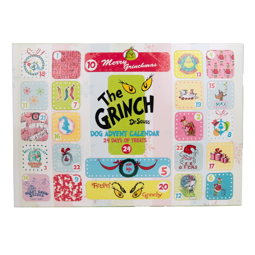 Dr. Seuss for Pets How The Grinch Stole Christmas Treat Advent Calendar, 24 Surprise Dog Treats, Holiday Themed, Stocking Stuffer
